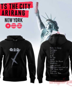 BTS The City Arirang World Tour 2026 In New York City Black Hoodie Collection