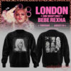 Bebe Rexha UK Tour At London Sweatshirt in black with Expectations portrait and grid print
