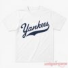 Beyonce JAY-Z Drunk In Love Yankee Limited Tee in white with cursive script