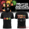 Blink-182 TOYPAJ 25th Anniversary White Hoodie showing front emblem and back vertical icon symbols with signatures
