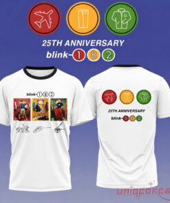 Blink-182 Anniversary Collection Signature T-Shirt Limited Edition Blink-182 Anniversary Collection Signature T-Shirt Limited Edition