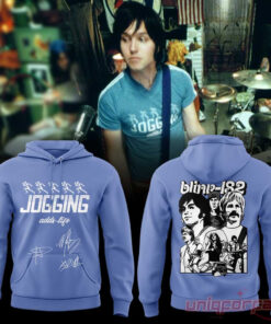 Blink-182 Boomer Spaulding and Travis Blue Edition Hoodie Blink-182 Boomer Spaulding and Travis Blue Edition Hoodie
