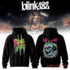 Blink-182 Meltdown Europe Edition Hoodie featuring a colorful dripping slime logo and punk rock skull back graphic