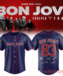 Bon Jovi Forever Tour 2026 Members Signature Edition Baseball Jersey