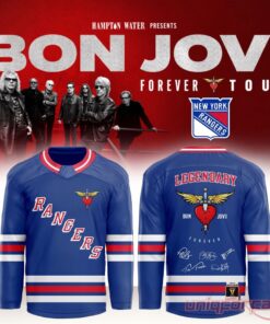 Bon Jovi x New York Rangers Forever Tour Madison Square Garden 2026 Signature Hockey Jersey