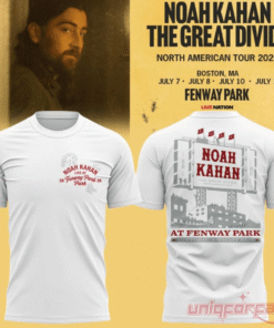 Boston Red Sox x Noah Kahan The Great Divide Tour 2026 At Fenway Park Tee