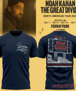 Boston Red Sox x Noah Kahan The Great Divide Tour 2026 At Fenway Park Tee