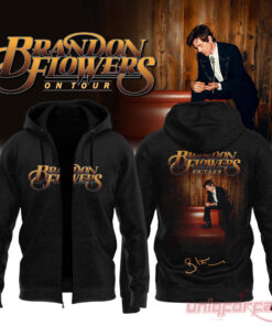 Brandon Flowers On Tour 2026 Signature Black HoodieZip Edition