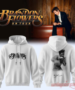 Brandon Flowers On Tour 2026 Signature White Edition Hoodie