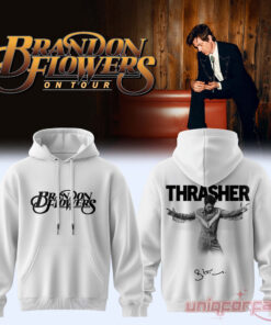Brandon Flowers On Tour 2026 Signature White Edition Hoodie