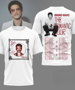 Bruno Mars The Romantic Tour 2026 Shirt – Vintage Gift For Music Fan
