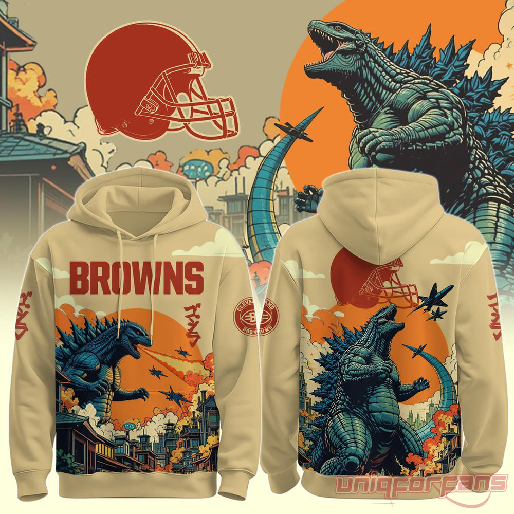 Cleveland Browns Special Godzilla Limited Edition Hoodie Cleveland Browns Special Godzilla Limited Edition Hoodie