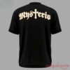 Culture Kings x WWE Rey Mysterio T-Shirt – black oversized tee back with gold and white Mysterio gothic script lettering