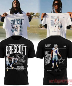 Dallas Cowboys Dak Prescott Most Career Passing Yards Special Shirt
