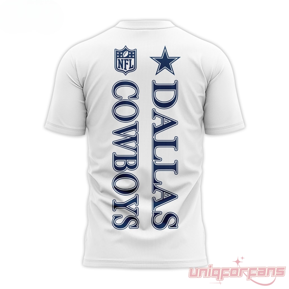 Dallas Cowboys Super Bowl XXX Champions Cowboys 2026 Classic T-Shirt in white showing vertical back lettering