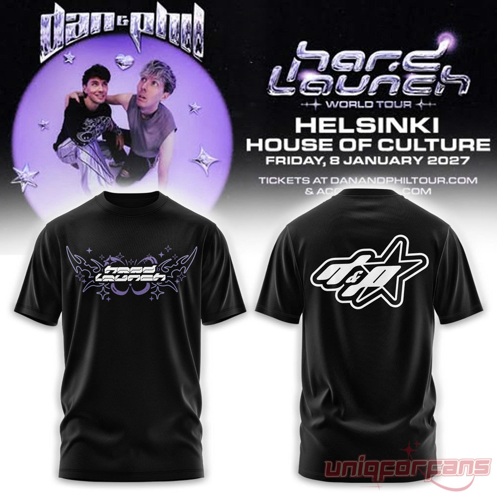 Dan and Phil Announce Hard Launch World Tour 2026 T-Shirt Dan and Phil Announce Hard Launch World Tour 2026 T-Shirt