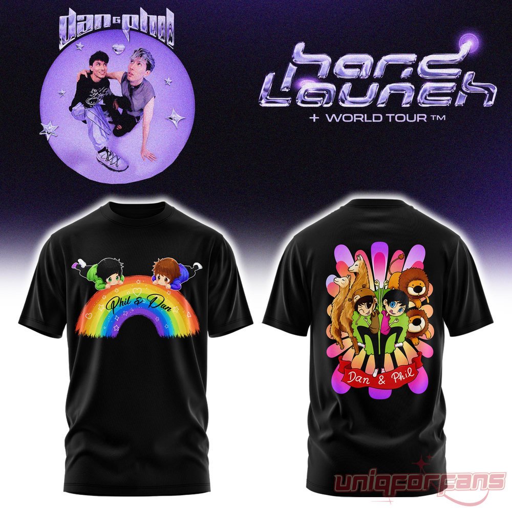 Dan and Phil Announce Hard Launch World Tour Rainbow Shirt Dan and Phil Announce Hard Launch World Tour Rainbow Shirt