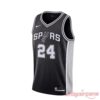 Devin Vassell San Antonio Spurs Number 24 Basketball Jersey front view, featuring the classic white and silver logo