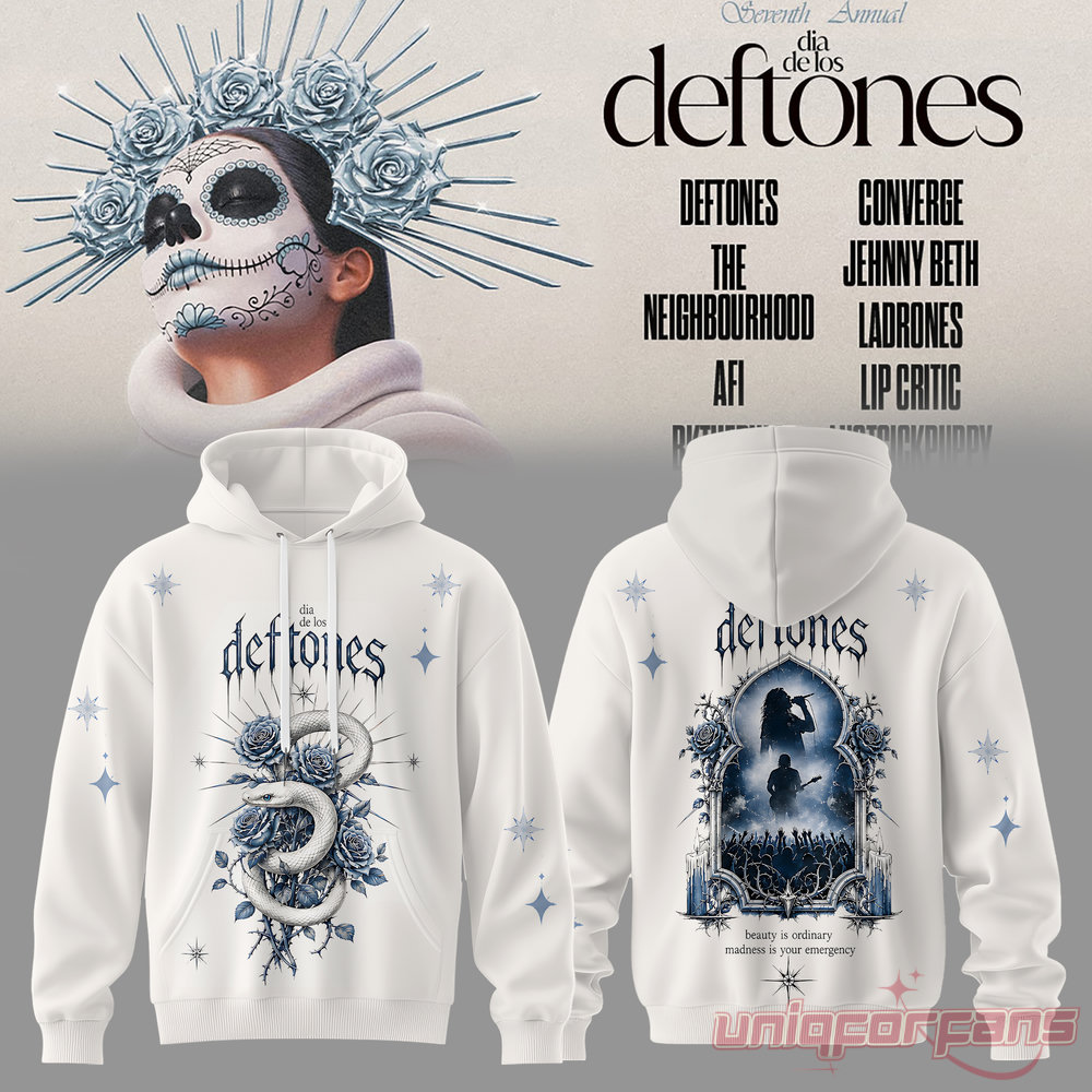 Dia De Los Deftones 2026 White Edition Hoodie Dia De Los Deftones 2026 White Edition Hoodie