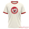 Diablos x Spider Man Special Edition Devil Tee 2026 front view in cream featuring red Diablos Rojos circular logo