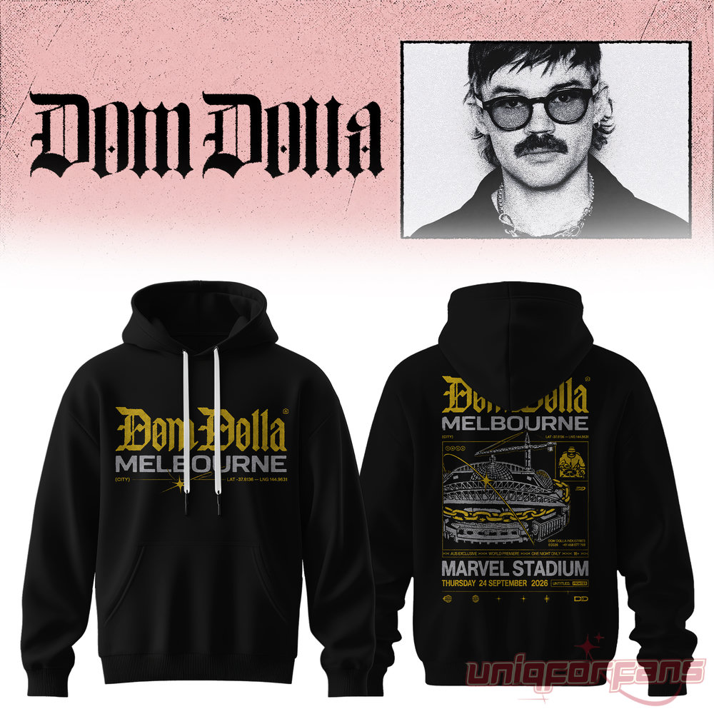 Dom Dolla Tour 2026 Melbourne At Marvel Stadium Edition Hoodie Dom Dolla Tour 2026 Melbourne At Marvel Stadium Edition Hoodie