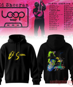 Ed Sheeran Loop Tour 2026 North American List Concert Hoodie Black Collection