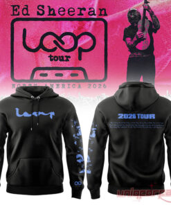 Ed Sheeran Loop Tour 2026 North American List Concert Hoodie Black Collection