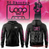Ed Sheeran Loop Tour 2026 black hoodie displaying infinity chest logo and back North American concert list