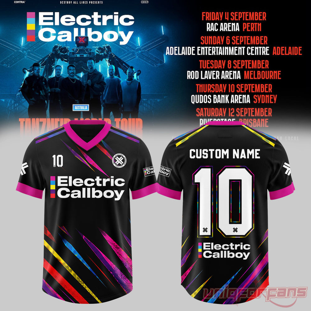 Electric Callboy TANZNEID World Tour 2026 Customize Soccer Jersey Electric Callboy TANZNEID World Tour 2026 Customize Soccer Jersey