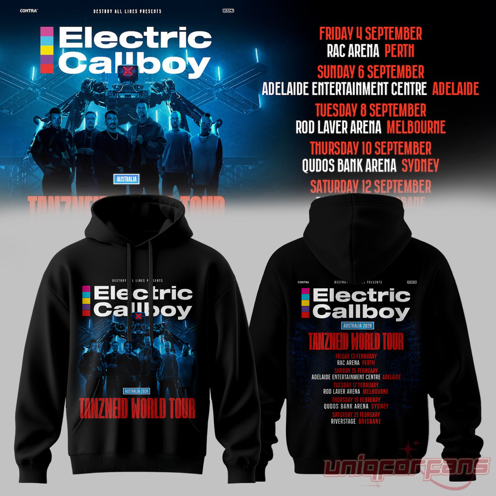 Electric Callboy TANZNEID World Tour 2026 Limited Hoodie Electric Callboy TANZNEID World Tour 2026 Limited Hoodie