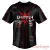 Enhypen Blood Saga Tour 2026 Baseball Jersey – black front with red gothic Enhypen logo, Blood Saga World Tour graphics and signatures