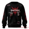 Enhypen Blood Saga 2026 Sweatshirt – black crewneck front with red gothic Enhypen logo, Blood Saga World Tour graphics and signatures