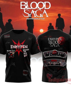 Enhypen World Tour Blood Saga 2026 All Members Signed Edition T-Shirt Enhypen World Tour Blood Saga 2026 All Members Signed Edition T-Shirt