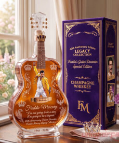 Freddie Mercury 80th Anniversary Legendary Legacy Commemorative Whiskey Bottle
