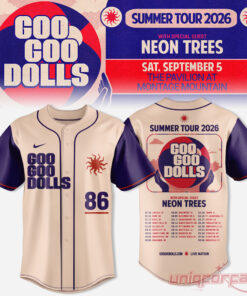 Goo Goo Dolls Summer 2026 Tour Limited Baseball Jersey Goo Goo Dolls Summer 2026 Tour Limited Baseball Jersey
