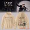 Henry Lau Enjoy The Show World Tour Signature Hoodie in beige, featuring a piano and guitar stage photo design