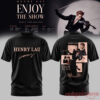 Henry Lau Enjoy The Show World Tour Vintage T-Shirt, black tee featuring a multi-photo performance collage back print