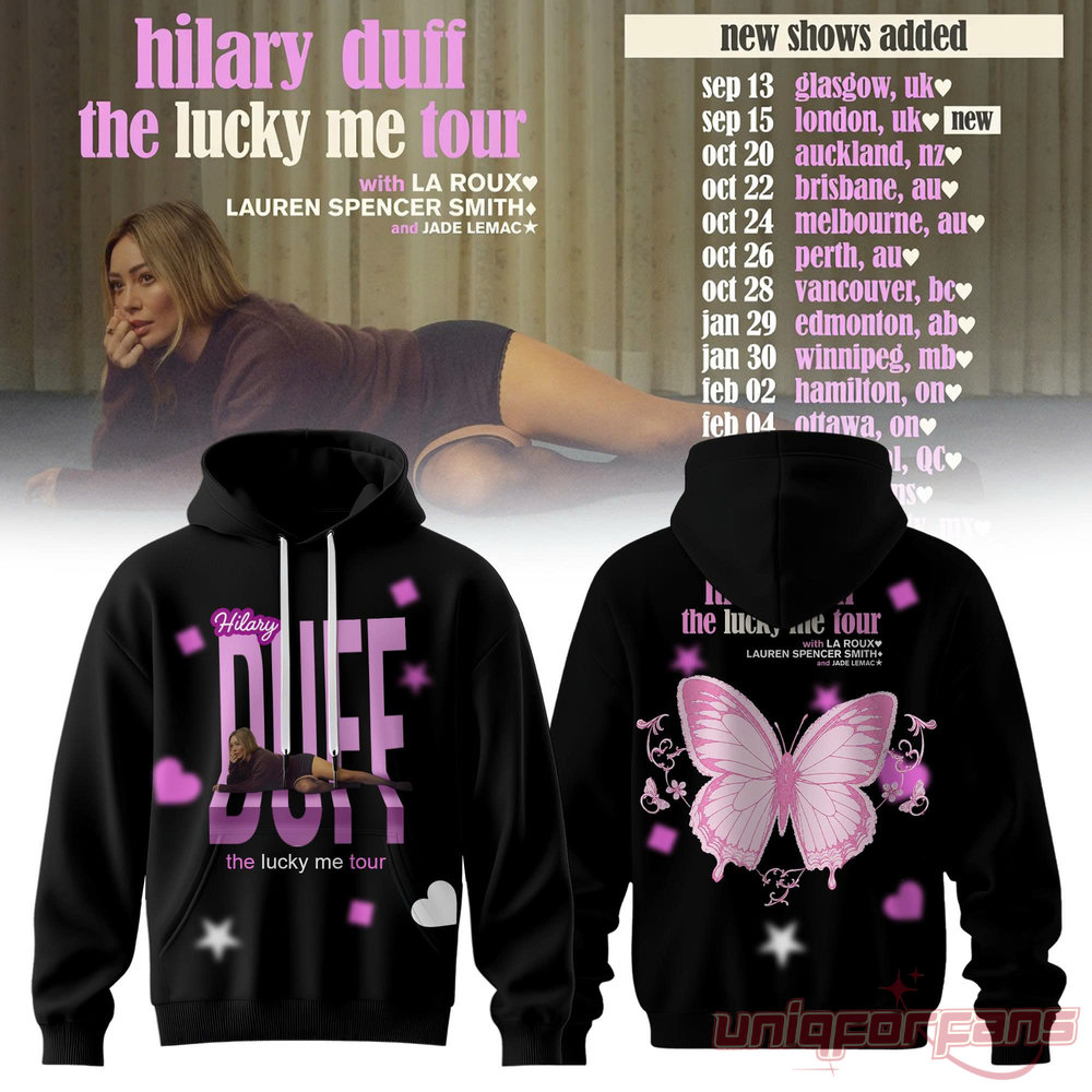 Hilary Duff The Lucky Me Tour Back Edition Hoodie - Uniqforfans