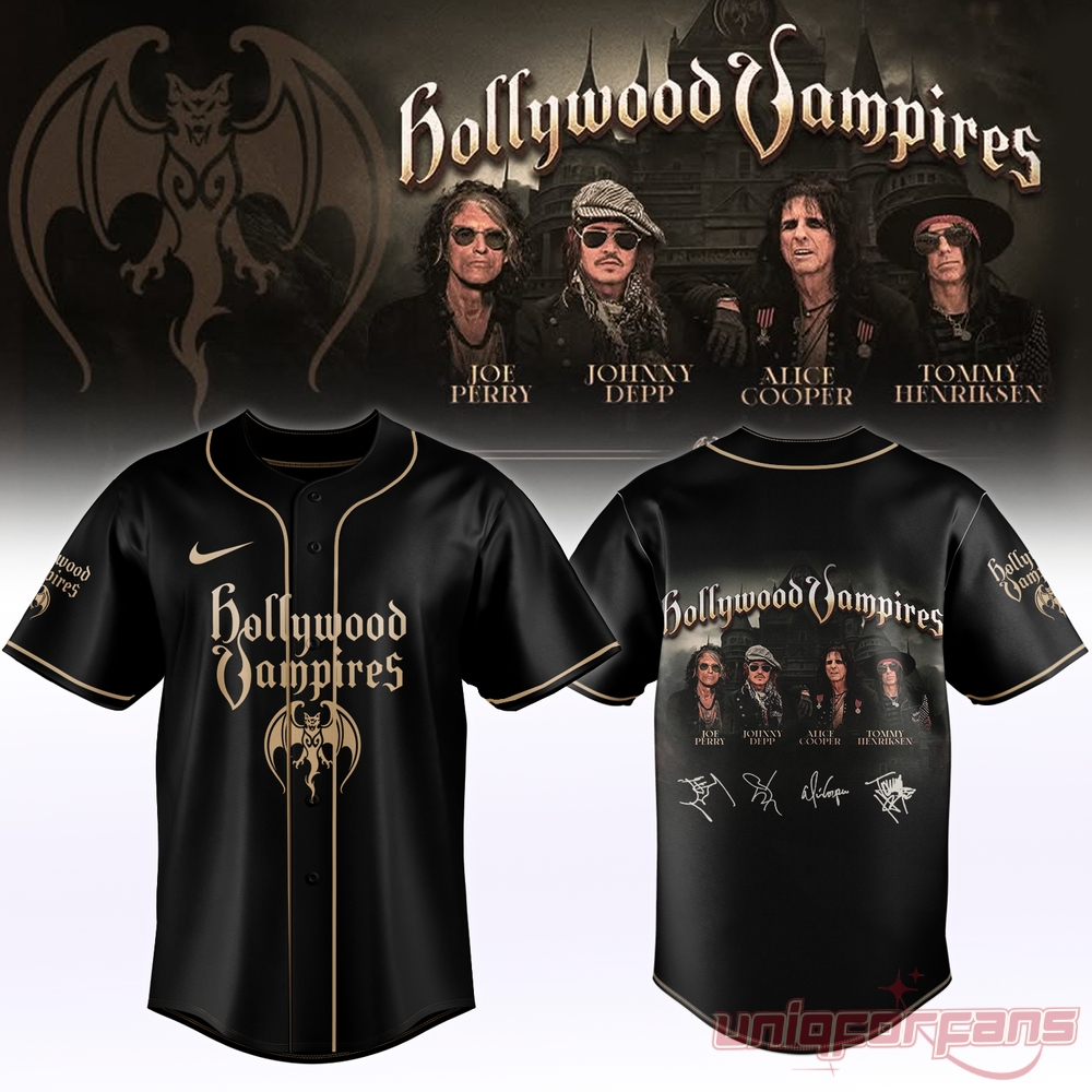 Hollywood Vampires Tour 2026 Baseball Jersey Signed Collection Hollywood Vampires Tour 2026 Baseball Jersey Signed Collection