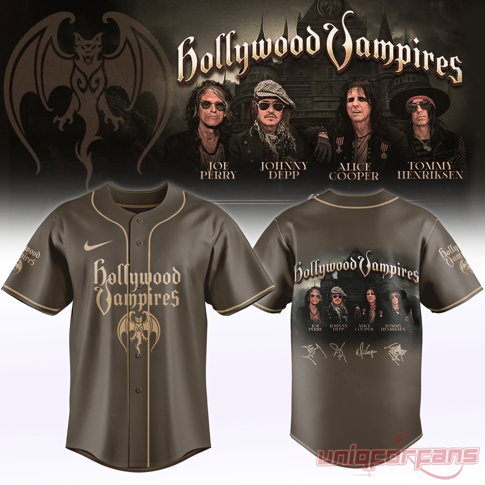 Hollywood Vampires Tour 2026 Baseball Jersey Signed Collection Hollywood Vampires Tour 2026 Baseball Jersey Signed Collection