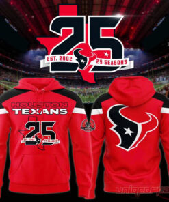Houston Texans 25th Season Anniversary Pullover Hoodie Houston Texans 25th Season Anniversary Pullover Hoodie