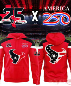 Houston Texans 25th Season x America 250 Patriotic Graphic Hoodie Houston Texans 25th Season x America 250 Patriotic Graphic Hoodie