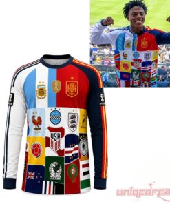 IShowSpeed All Countries In The World Cup 2026 Mashup Long Sleeve Jersey