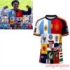 IShowSpeed For All Countries 2026 World Cup Jersey, multi-national patchwork sports fan shirt