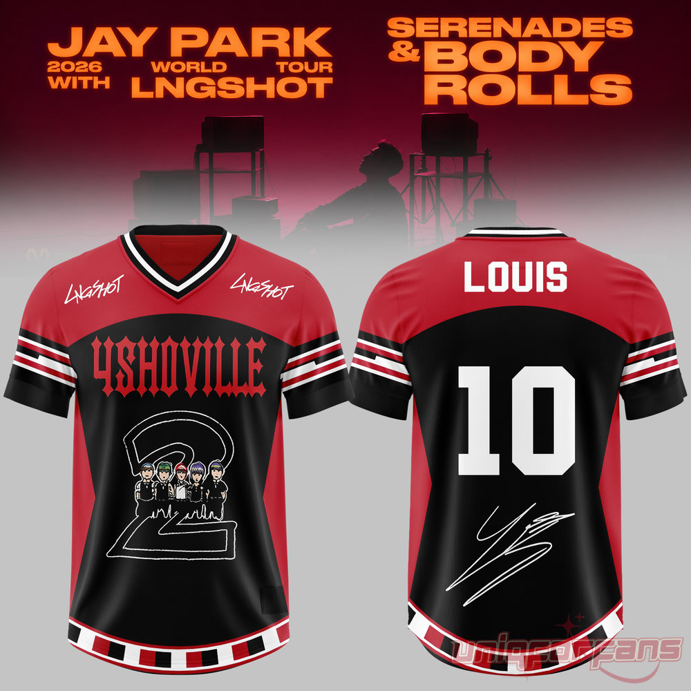 JAY PARK 2026 World Tour x LNGSHOT “Serenades & Body Rolls” Members Signature Football Jersey JAY PARK 2026 World Tour x LNGSHOT “Serenades & Body Rolls” Members Signature Football Jersey