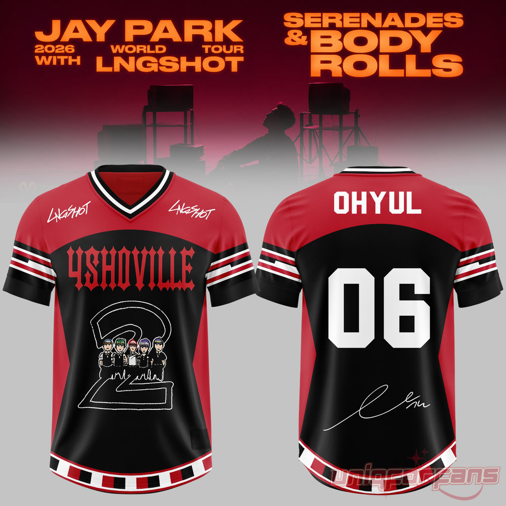 JAY PARK 2026 World Tour x LNGSHOT “Serenades & Body Rolls” Members Signature Football Jersey JAY PARK 2026 World Tour x LNGSHOT “Serenades & Body Rolls” Members Signature Football Jersey