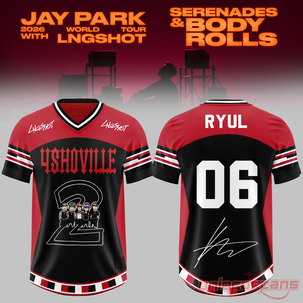 JAY PARK 2026 World Tour x LNGSHOT “Serenades & Body Rolls” Members Signature Football Jersey JAY PARK 2026 World Tour x LNGSHOT “Serenades & Body Rolls” Members Signature Football Jersey
