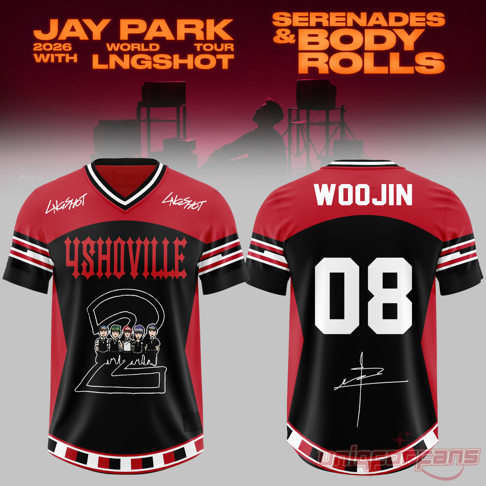 JAY PARK 2026 World Tour x LNGSHOT “Serenades & Body Rolls” Members Signature Football Jersey JAY PARK 2026 World Tour x LNGSHOT “Serenades & Body Rolls” Members Signature Football Jersey