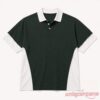 Justin Bieber World Cup 2026 Polo Shirt front view featuring dark green layered over white short sleeves and collar