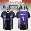 KATSEYE THE WILDWORD TOUR Football Jersey - Special Edition, Daniela number 7 purple and black soccer jersey front back